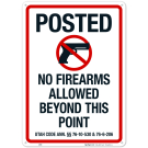 Utah Posted No Firearms Allowed Beyond This Point Sign