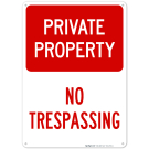 Private Property No Trespassing Sign, (SI-64718)