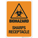 Biohazard Sharps Receptacle Sign