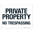 Private Property No Trespassing Sign, (SI-64986)
