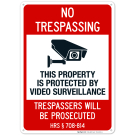 Hawaii This Property Is Protected By Video Surveillance Trespassers Sign