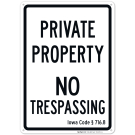 Iowa Private Property No Trespassing Sign