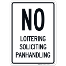 No Soliciting Panhandling Sign