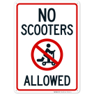 No Scooters Allowed Sign