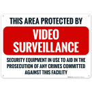 This Area Protected By Video Surveillance Sign