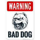 Warning Bad Dog Sign