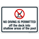 No Diving Is Permitted Sign, Pool Sign