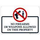 No Firearms Or Weapons Allowed Sign