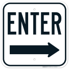 Enter Sign Right Arrow Sign