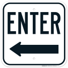 Enter Sign Left Arrow Sign