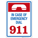 In Case Of Emergency Dial Sign, Pool Sign