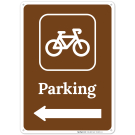 Parking With Cycle And Left Arrow Sign