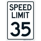 Speed Limit 35 Mph Sign, (SI-68550)