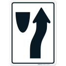 Keep Right Graphic Sign
