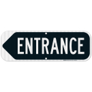 Entrance Black Left Arrow Sign