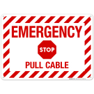 Emergency Pull Cable Sign