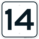 Parking Lot Number 14 Sign