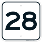 Parking Lot Number 28 Sign