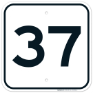 Parking Lot Number 37 Sign