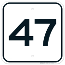 Parking Lot Number 47 Sign
