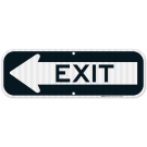 Exit Black Left Arrow Sign