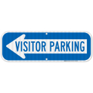 Visitor Parking Left Arrow Sign