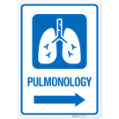 Pulmonology With Right Arrow Hospital Sign
