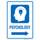 Psychology With Right Arrow Hospital Sign