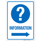 Information With Right Arrow Hospital Sign