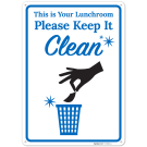Your Lunchroom Keep It Clean Sign