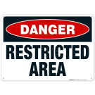 Danger Restricted Area Sign