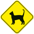 Guard Cat Graphic Sign