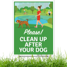 Please Clean Up After Your Dog Thank You With Graphics Sign