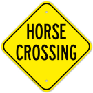 Horse Crossing Sign