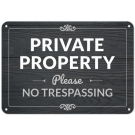 Private Property, No Trespassing Sign