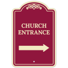 Church Entrance Right Arrow Décor Sign