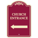 Church Entrance Left Arrow Décor Sign