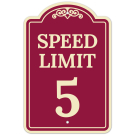 Speed Limit 5 Mph Décor Sign