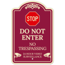 Stop Do Not Enter 24 Hour Video Surveillance Décor Sign