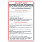 Safety Notice Door Sticker, Fireproof Building, FDNY Sign, Required By NYC HPD