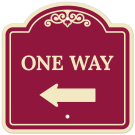 One Way With Left Arrow Décor Sign