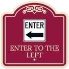 Enter To The Left With Left Arrow Décor Sign