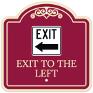 Exit To The Left Arrow Décor Sign