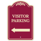 Visitor Parking Left Arrow Décor Sign