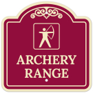 Archery Range With Graphic Decor Sign, (SI-74262)