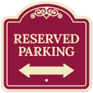 Reserved Parking Bidirectional Arrow Décor Sign