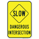 Dangerous Intersection With Slow Symbol Sign