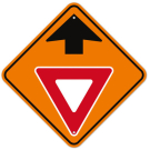 MUTCD Yield Ahead Orange W3-2 Sign