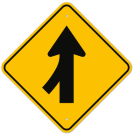 MUTCD Left Lane Merge W4-1L Sign