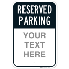 Reserved Parking Black Custom Sign